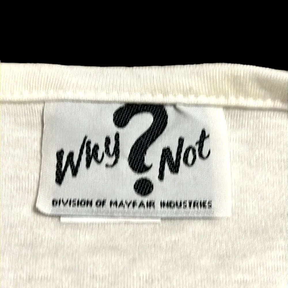 Vintage T-Shirt Woman's Size 2X Why Not? White Floral Textured Colorful USA - Picture 8 of 10